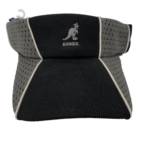 Kangol Performance Sports Visor 90s Hat Black & Gray Adjustable One Size - Picture 1 of 8